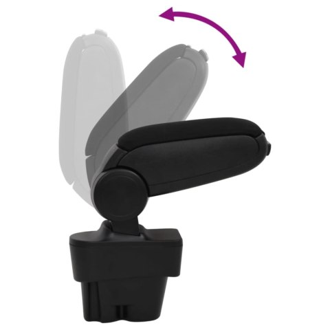 PODŁOKIETNIK SAMOCHODOWY CZARNY 12X36X(33,5-48)CM ABS