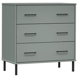 KOMODA OSLO Z 3 SZUFLADAMI SZARA 77X40X79,5CM LITE DREWNO