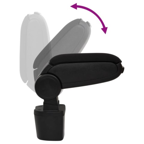 PODŁOKIETNIK SAMOCHODOWY CZARNY 14,5X31,5X(30-48)CM ABS