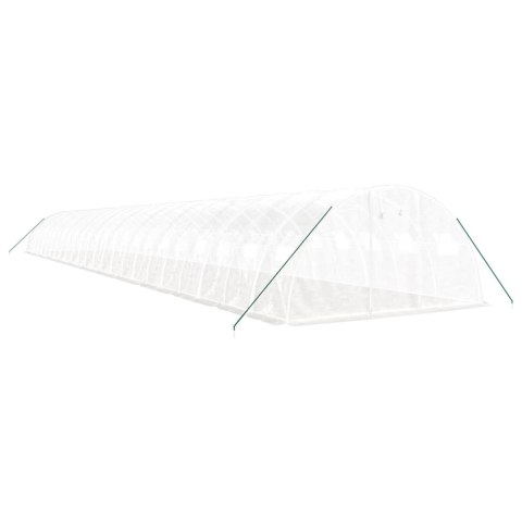 SZKLARNIA ZE STALOWĄ RAMĄ BIAŁA 96M² 24X4X2M