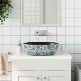 UMYWALKA NABLATOWA CZARNO-NIEBIESKA OWALNA 47X33X13CM