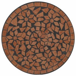 MOZAIKOWY STOLIK BISTRO TERAKOTA Ø50X70CM CERAMICZNY