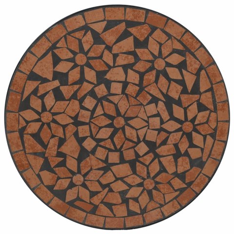 MOZAIKOWY STOLIK BISTRO TERAKOTA Ø50X70CM CERAMICZNY