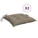 PODUSZKI NA KRZESŁA 2 SZT. TAUPE 40X40X7CM TKANINA