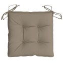PODUSZKI NA KRZESŁA 2 SZT. TAUPE 40X40X7CM TKANINA