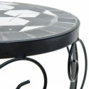 STOJAKI NA ROŚLINY 3 SZT. CZARNO-BIAŁE CERAMICZNE