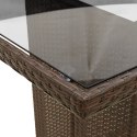 9-CZ. ZESTAW MEBLI OGRODOWYCH Z PODUSZKAMI BRĄZOWY RATTAN PE