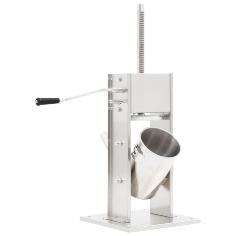 RĘCZNA NADZIEWARKA 3L DO KIEŁBAS STAL NIERDZEWNA 3 KOŃCÓWKI