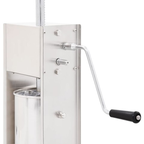 RĘCZNA NADZIEWARKA 3L DO KIEŁBAS STAL NIERDZEWNA 3 KOŃCÓWKI