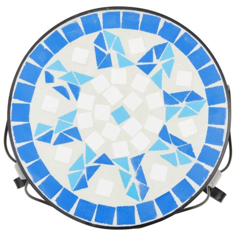STOJAKI NA ROŚLINY 3 SZT. NIEBIESKO-BIAŁE CERAMICZNE