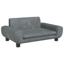 SOFA DLA DZIECI CIEMNOSZARA 70X45X33CM AKSAMIT