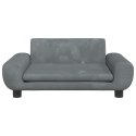 SOFA DLA DZIECI CIEMNOSZARA 70X45X33CM AKSAMIT