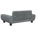 SOFA DLA DZIECI CIEMNOSZARA 70X45X33CM AKSAMIT