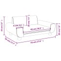 SOFA DLA DZIECI CIEMNOSZARA 70X45X33CM AKSAMIT