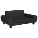 SOFA DLA DZIECI CZARNA 70X45X33CM AKSAMIT