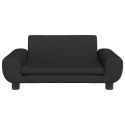 SOFA DLA DZIECI CZARNA 70X45X33CM AKSAMIT