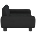 SOFA DLA DZIECI CZARNA 70X45X33CM AKSAMIT