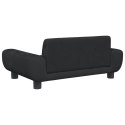 SOFA DLA DZIECI CZARNA 70X45X33CM AKSAMIT