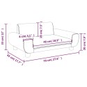 SOFA DLA DZIECI CZARNA 70X45X33CM AKSAMIT