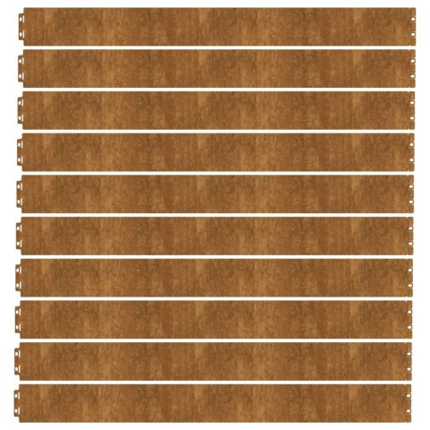 OBRZEŻA TRAWNIKOWE 10 SZT. 10X103CM GIĘTKIE STAL CORTEN