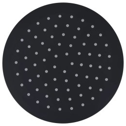 DESZCZOWNICA ZE STALI NIERDZEWNEJ 20CM OKRĄGŁA CZARNA