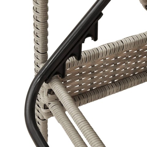 LEŻANKA Z PODUSZKĄ JASNOSZARA 63X200X81CM POLIRATTAN