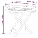 SKŁADANY STOLIK OGRODOWY Z TACĄ 60X40X68CM BAMBUSOWY