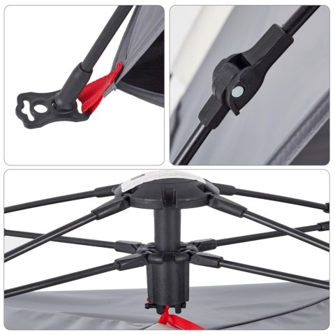 NAMIOT PLAŻOWY 2-OS. SZARY WODOSZCZELNY