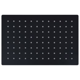 SŁUCHAWKA PRYSZNICOWA ZE STALI 30X20CM PROSTOKĄTNA CZARNA