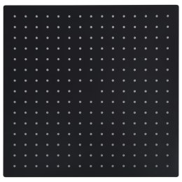 SŁUCHAWKA PRYSZNICOWA ZE STALI 40X40CM KWADRATOWA CZARNA