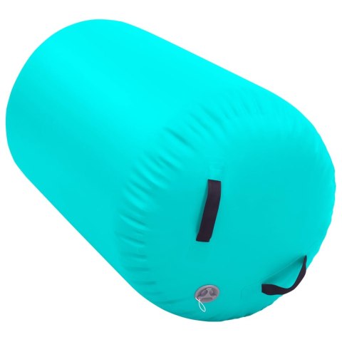 DMUCHANY WAŁEK GIMNASTYCZNY Z POMPKĄ 100X60CM PVC ZIELONY