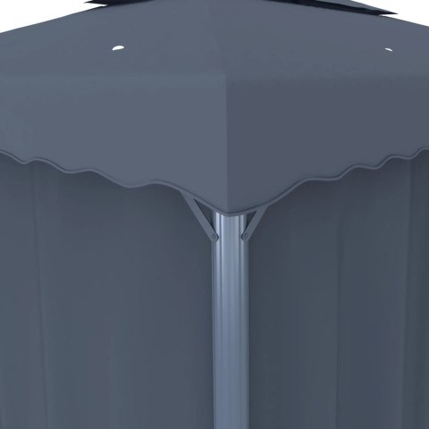 ALTANA Z ZASŁONAMI I SZNUREM LAMPEK LED 4X3M ANTRACYTOWA