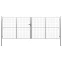 BRAMA OGRODOWA GALWANIZOWANA STAL 415X200CM SREBRNA