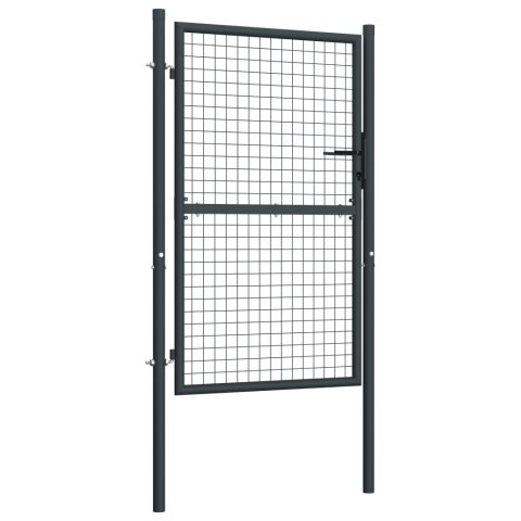 FURTKA OGRODOWA Z SIATKI GALWANIZOWANA STAL 100X200CM SZARA