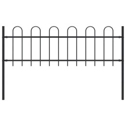 PANEL OGRODZENIOWY Z ZAOKRĄGLONYMI KOŃCAMI 1,7M CZARNY
