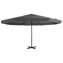 PARASOL OGRODOWY NA SŁUPKU ALUMINIOWYM 500CM ANTRACYTOWY