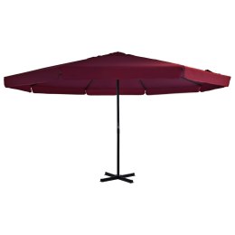 PARASOL OGRODOWY NA SŁUPKU ALUMINIOWYM 500CM BORDOWY