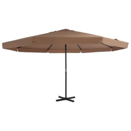 PARASOL OGRODOWY NA SŁUPKU ALUMINIOWYM 500CM TAUPE