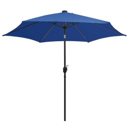 PARASOL OGRODOWY Z LED I ALUMINIOWYM SŁUPKIEM 300CM LAZUR