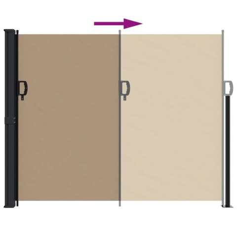 ZWIJANA MARKIZA BOCZNA OCHRONA PRZED SŁOŃCEM TAUPE 160X600CM