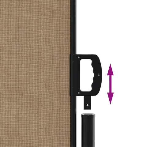 ZWIJANA MARKIZA BOCZNA OCHRONA PRZED SŁOŃCEM TAUPE 140X600CM