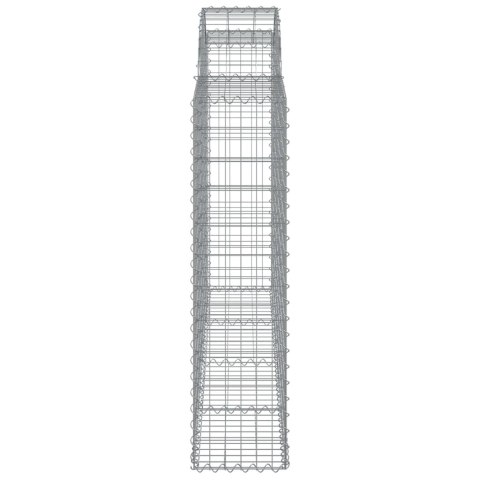 KOSZE GABIONOWE 10 SZT 200X30X120/140CM GALWANIZOWANE ŻELAZO