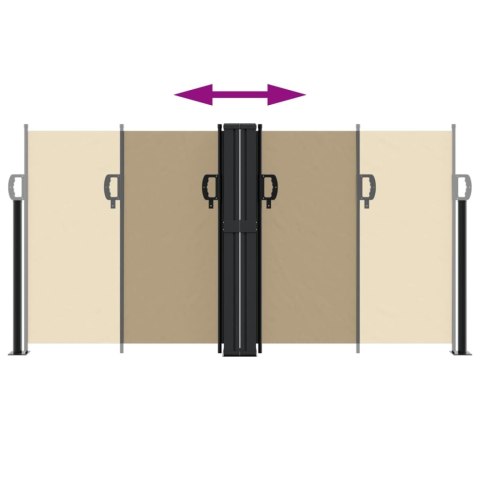 ZWIJANA MARKIZA BOCZNA BEŻOWA 120X1000CM