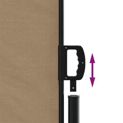 ZWIJANA MARKIZA BOCZNA OCHRONA PRZED SŁOŃCEM TAUPE 140X500CM