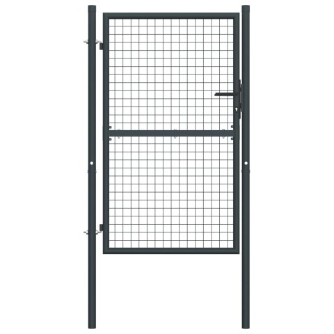 FURTKA OGRODOWA Z SIATKI GALWANIZOWANA STAL 100X225CM SZARA