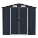 SZOPA OGRODOWA ANTRACYTOWA 205X129X183CM STAL GALWANIZOWANA
