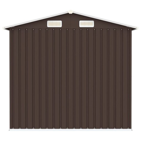 SZOPA OGRODOWA BRĄZOWA 205X129X183CM STAL GALWANIZOWANA