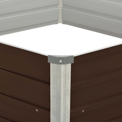 DONICA DO PODNIESIONEJ GRZĄDKI BRĄZOWA 129X129X46CM STAL