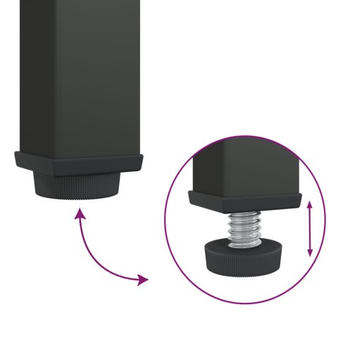 SZAFKA CZARNA 70X35X70CM SZKŁO I STAL