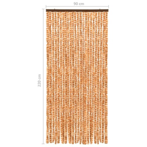 ZASŁONA PRZECIWKO OWADOM OCHRA I BIEL 90X220CM SZENIL